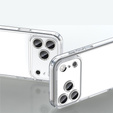 Silikonové pouzdro pro iPhone 17 Pro Max, s tvrdou zadní stranou, průhledné