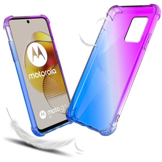 Pouzdro pro Motorola Moto G73 5G, Gradient Dropproof, Fialová / modrá