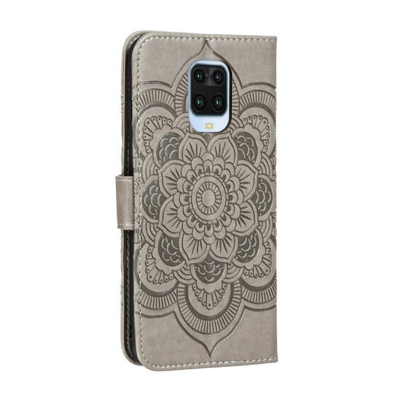 Klopové pouzdro pro Xiaomi Redmi Note 9s/ 9 Pro, Mandala Flower, šedé