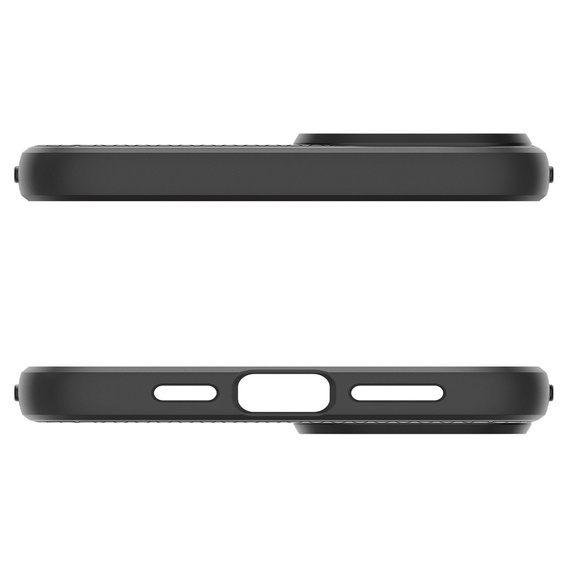 Pouzdro Spigen pro iPhone 15, Liquid Air, černé + 9H tvrzené sklo