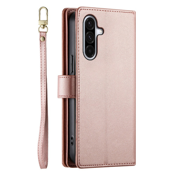 Flipové pouzdro Wallet Zipper Pocket pro Samsung Galaxy A17 5G, Wallet Zipper Pocket, peněženka, růžové