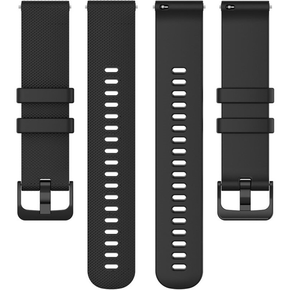 Univerzální silikonový řemínek 20 mm, černý