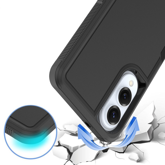 Pancéřované pouzdro pro Samsung Galaxy S25 Edge, Dual Shockproof, černé