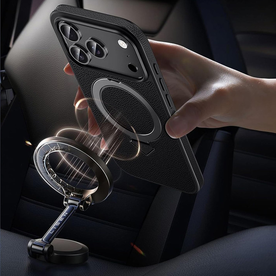 Kožené pouzdro s podstavcem MagSafe pro iPhone 17 Pro Max