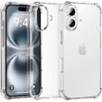 Pouzdro pro iPhone 16, Erbord Dropproof, průhledné + sklo