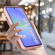 Pouzdro pro Samsung Galaxy A36, Silicone Heart, růžové + 9H tvrzené sklo