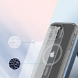 Pouzdro pro iPhone 16 Pro, Shockproof Hybrid, s fólií na displej, pro MagSafe, šedé