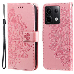 Klopové pouzdro pro Xiaomi Redmi Note 13 Pro 5G, Mandala, růžové rose gold