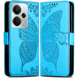 Klopové pouzdro pro Realme 14 5G / Realme 14T 5G, Butterfly, modré
