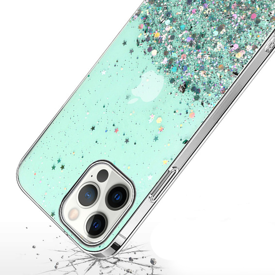 Pouzdro pro iPhone 13 Pro, Glittery, zelené