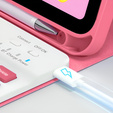 Pouzdro + klávesnice iPad 10.9 2022 10 Gen, Pen Slot, růžové rose gold
