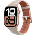 Kožený řemínek pro Apple Watch 1/2/3/4/5/6/7/8/SE/Ultra 42/44/45/49 mm, růžový
