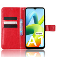 Klopové pouzdro pro Xiaomi Redmi A1 4G / A2 4G, Crazy Horse Wallet, červené