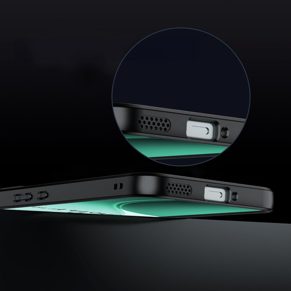 Matné pouzdro pro Oppo Reno 14, pro MagSafe, průsvitné černé