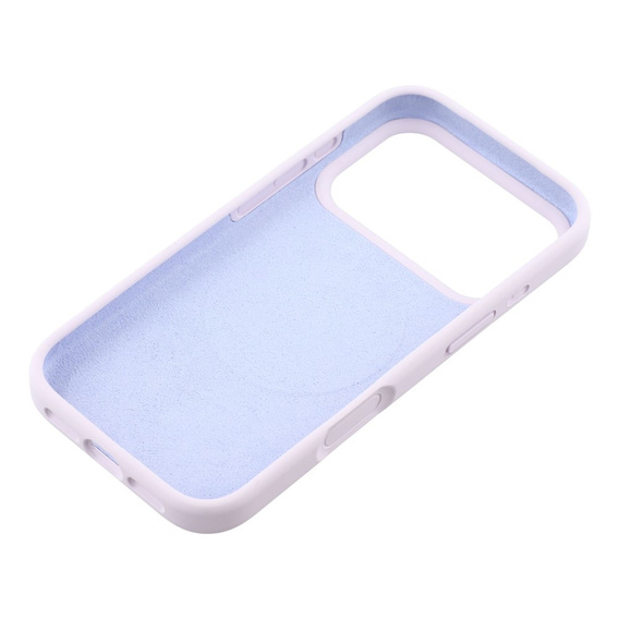 Silikonové pouzdro pro iPhone 17 Pro, pro MagSafe, proti nárazu, fialové