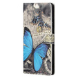 Klopové pouzdro pro Xiaomi Redmi Note 12S, Wallet Butterfly, modré