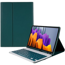 Pouzdro + klávesnice Samsung Galaxy Tab S7 T870/T875 / S8, Pen Slot, zelené