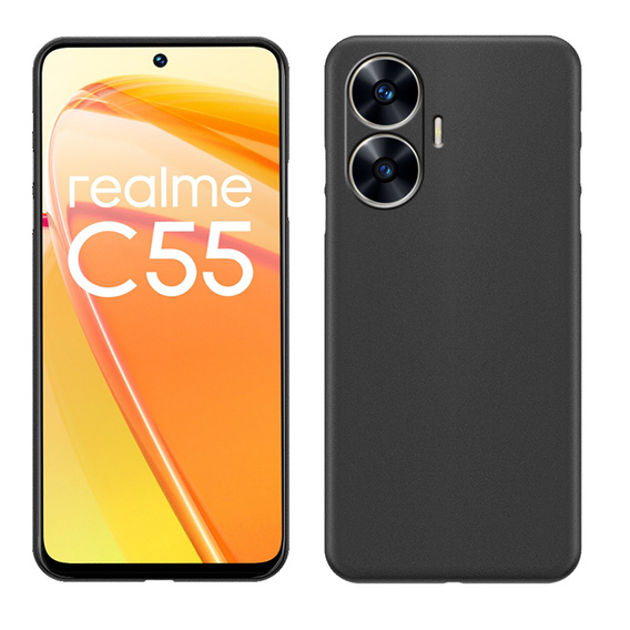Tenké pouzdro pro Realme C55, Slim, černé