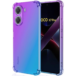 Pouzdro pro Xiaomi Poco X7 Pro 5G, Gradient Dropproof, Fialová / modrá