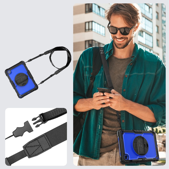 Obrněné pouzdro pro Lenovo Tab M11, ochranné 360 se slotem na stylus, námořnicky modré