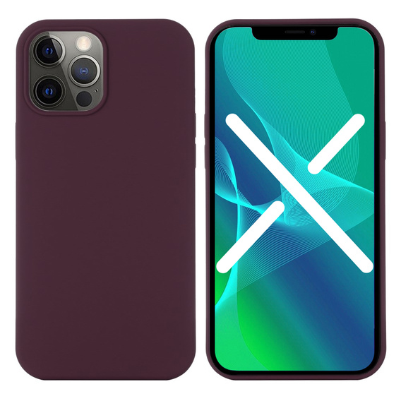 Pouzdro pro iPhone 13 Pro, Silicone MagSafe, kaštanové