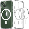Pouzdro MagSafe Spigen pro iPhone 13 Mini, Ultra Hybrid, bílé + 9H tvrzené sklo