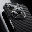 Pouzdro BENKS Kevlar pro iPhone 15 Pro Max, pro MagSafe, Carbon Fiber, černé