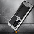 Pancéřové pouzdro pro Samsung Galaxy S23 Ultra, R-JUST CamShield Slide, stříbrné