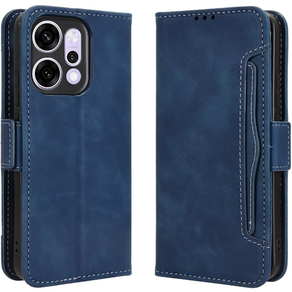 Klopové pouzdro pro Oppo Reno 14, slot na karty, peněženka, tmavě modré
