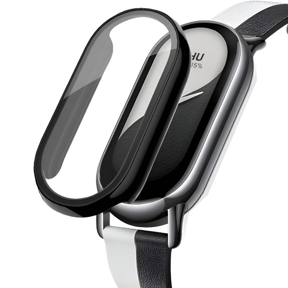 Pouzdro 2v1 + tvrzené sklo pro Xiaomi Smart Band 10 / 9 / 8, černé