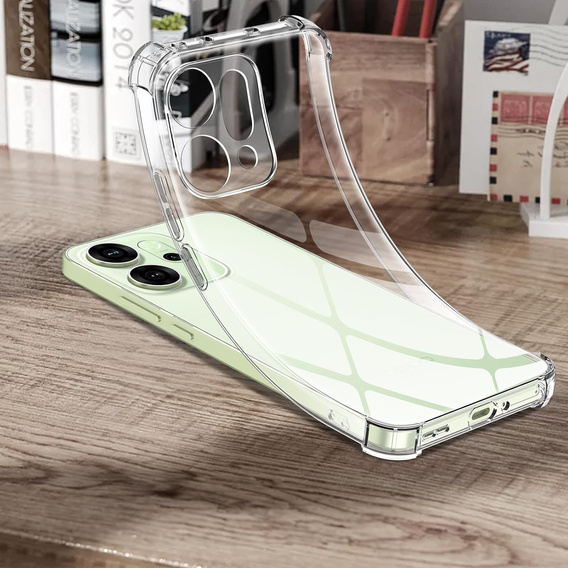 Pouzdro pro Oppo Reno 14, vyztužené, s ochranou fotoaparátu, průhledné