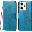 Klopové pouzdro pro Oppo Reno 14, Butterfly, peněženka, modré