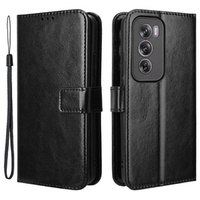 Klopové pouzdro pro Oppo Reno 12 Pro, Crazy Horse Wallet, černé