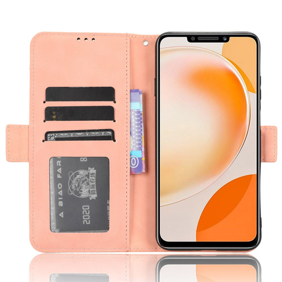 Klopové pouzdro pro Huawei Nova Y91 4G, Card Slot, růžové