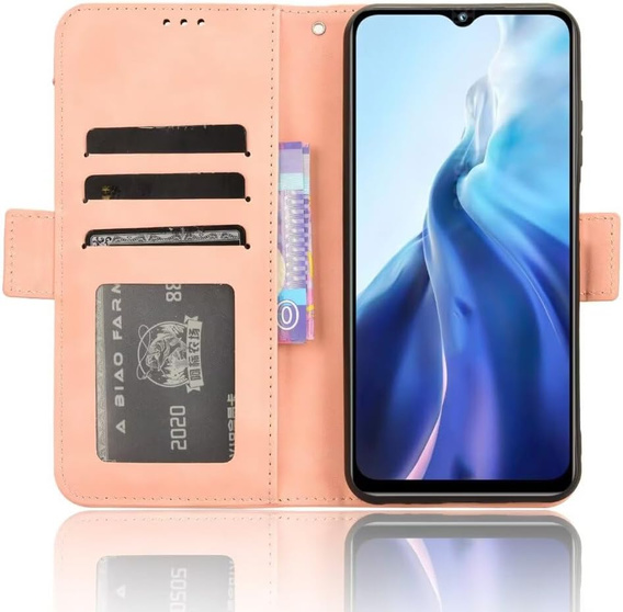 Klopové pouzdro pro Realme Note 70T 4G, Card Slot, růžové
