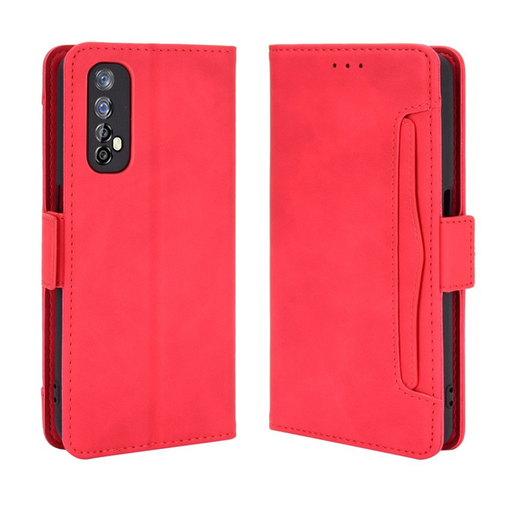 Klopové pouzdro pro Realme 7, Card Slot, červené