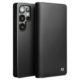 Flipové pouzdro pro Samsung Galaxy S25 Ultra, QIALINO Leather Wallet, černé