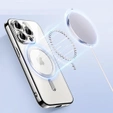 Pouzdro pro iPhone 12 Pro, Electro MagSafe, stříbrné + sklo na displej