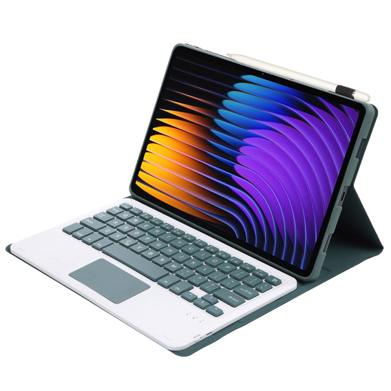 Obal na klávesnici pro Xiaomi Pad 7 / 7 Pro, TouchPad, zelený