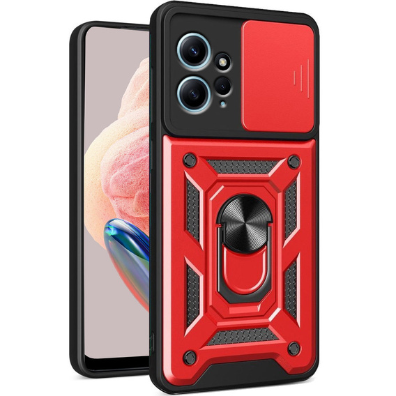 Pouzdro pro Xiaomi Redmi Note 12 4G, CamShield Slide, červené