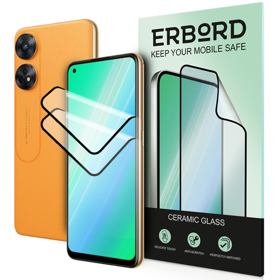 2x keramické hybridní sklo ERBORD pro Oppo Reno8 T 4G