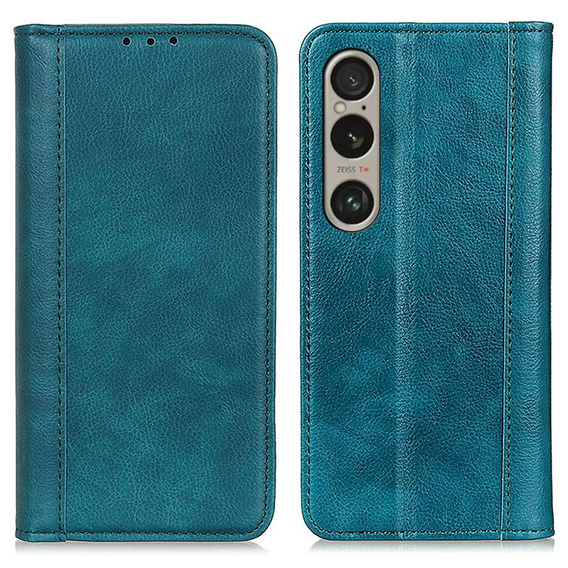 Flipové pouzdro pro Sony Xperia 1 VI, Split Leather, zelené