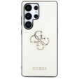 Pouzdro GUESS pro Samsung Galaxy S25 Ultra, 4G Big Metal Logo, béžové