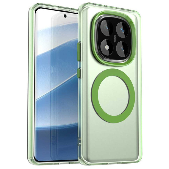 Pouzdro pro Xiaomi Redmi Note 14 Pro 5G / Poco X7 5G, Fusion Hybrid, pro MagSafe, zelené