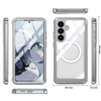 Pouzdro pro Samsung Galaxy S25 FE, Shockproof, se sklem, pro MagSafe, šedé