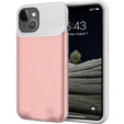6500mAh bateriové pouzdro pro iPhone 13, růžové