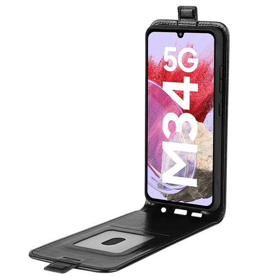 Klopové pouzdro pro Samsung Galaxy M34, Flip, černé