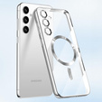 Pouzdro pro Samsung Galaxy A05s, Electro MagSafe, stříbrné + sklo na displej