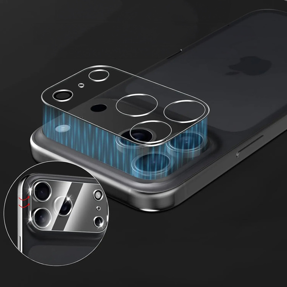 2x tvrzené sklo ERBORD s ostrůvkem pro kameru pro iPhone 17 Pro Max