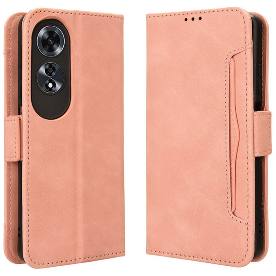 Klopové pouzdro pro Oppo A60, Card Slot, růžové